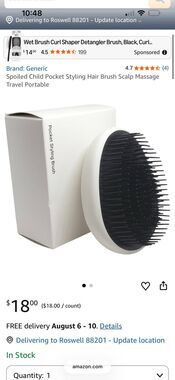 Spoiled Child pocket portable brush styling travel scalp massage